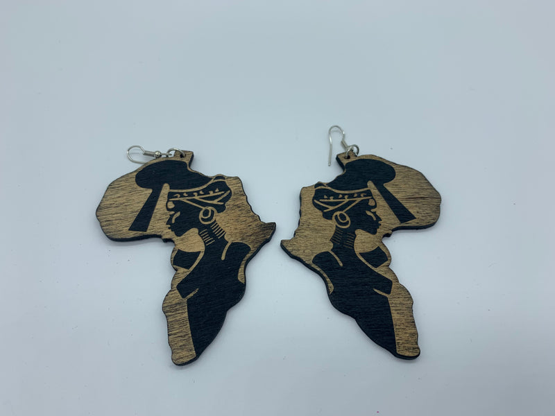 Woman of steel, wooden earring