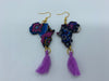 Riri map of Africa tassel earring. Purple