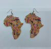 Masa wooden map of Africa earring