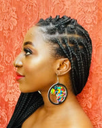 One africa, wooden earring