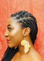 Masa wooden map of Africa earring