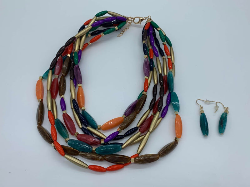 Colorful African necklace Set