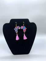 Riri map of Africa tassel earring. Purple