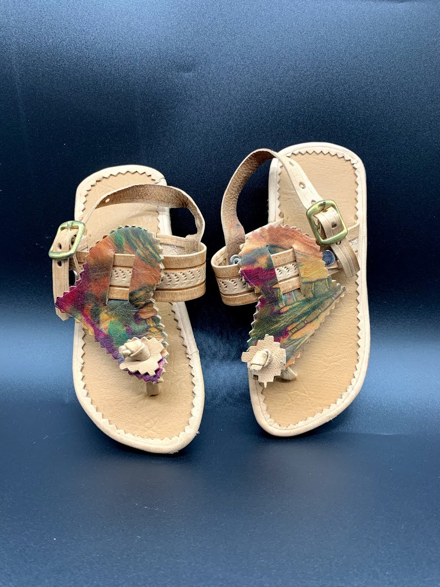 Map of Africa Kids Sandals-Tide Dye