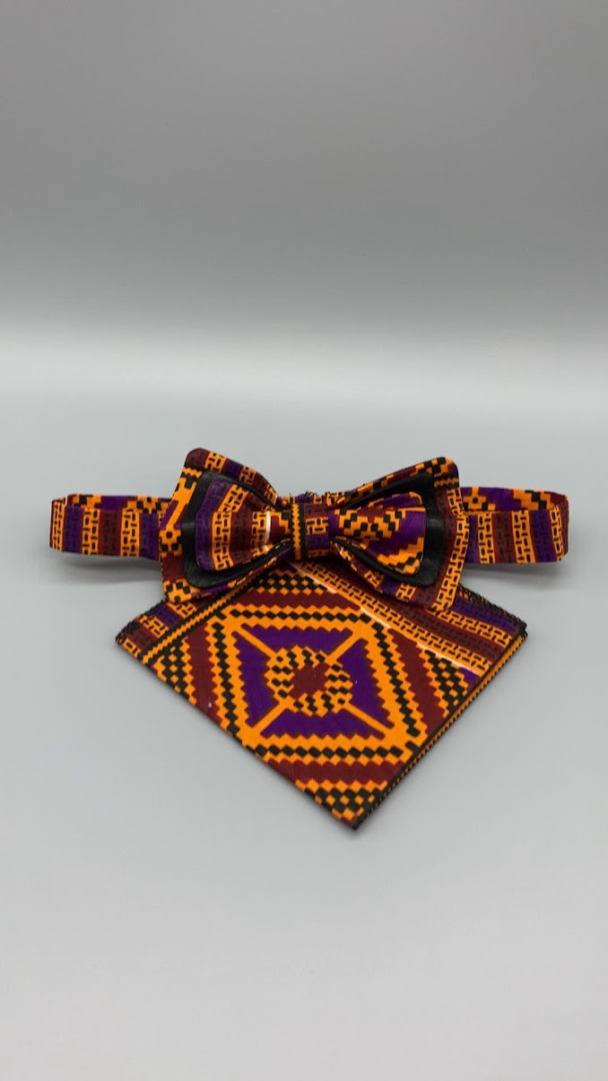 Kingy Kente 3- Bowtie and Pocket square