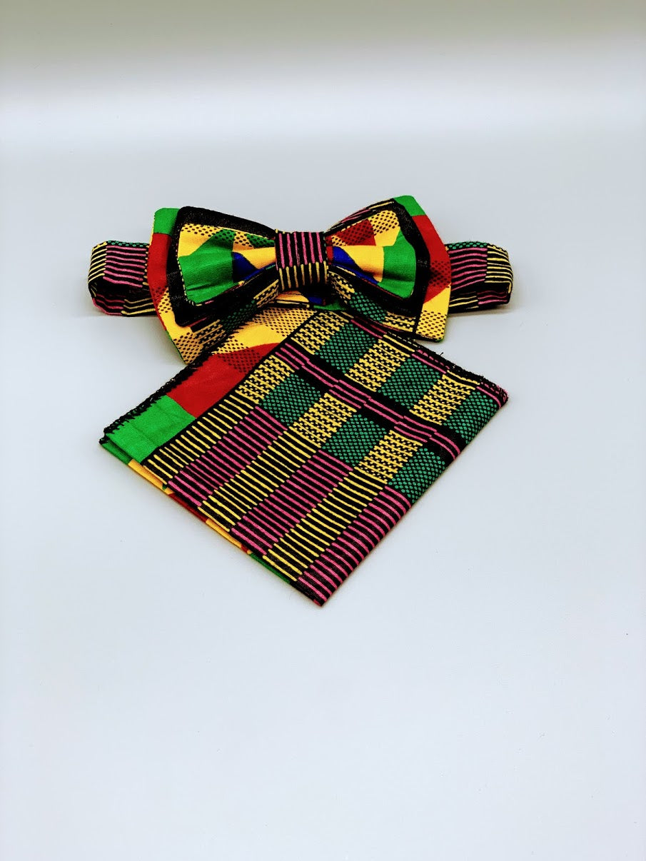 Kingy Kente 1- Bowtie and pocket square