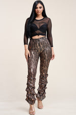 Sequin 2 piece set-Black