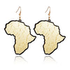 Glassy Gold Map Earrings